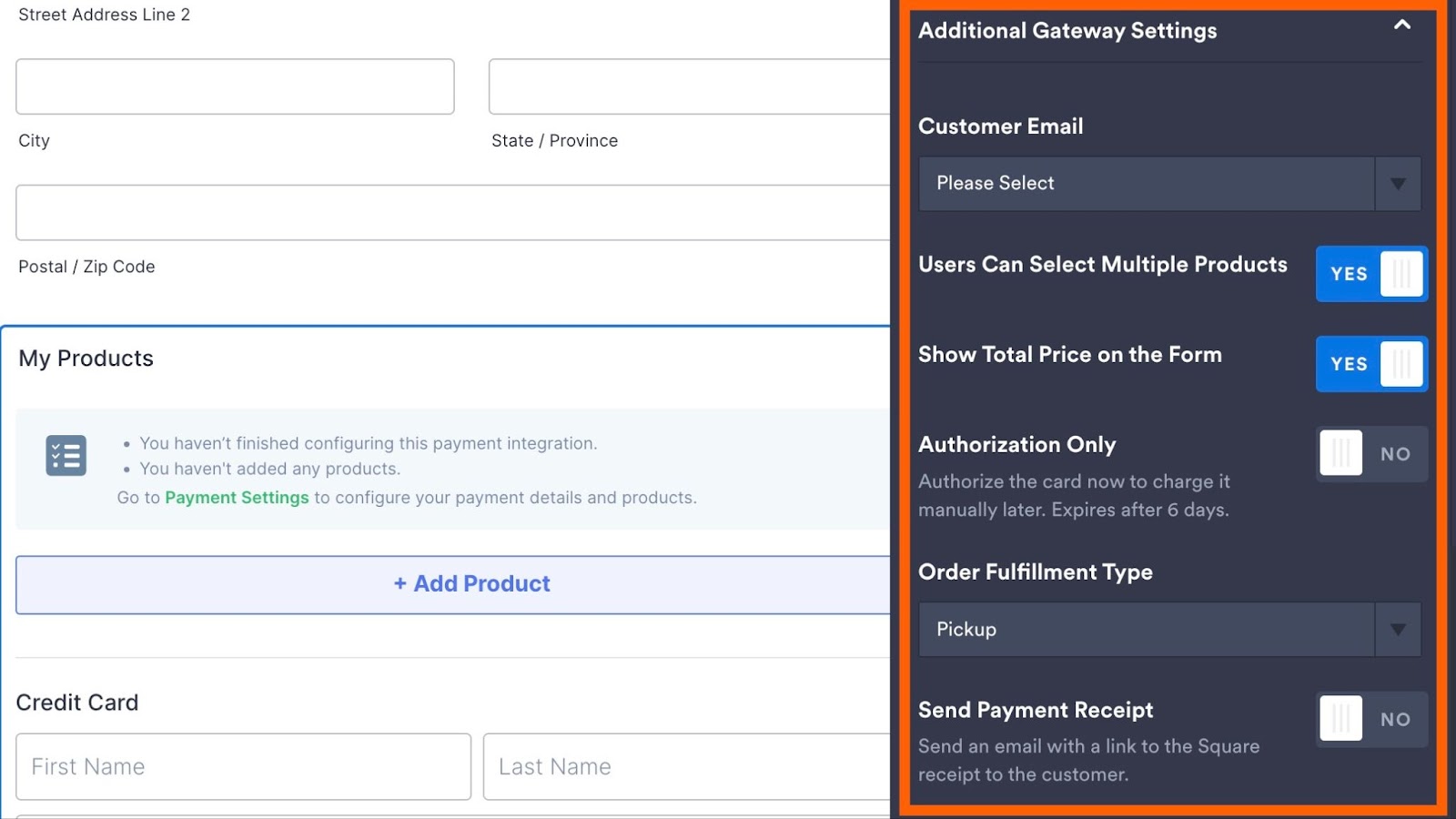 A box is around the Additional Gateway Settings