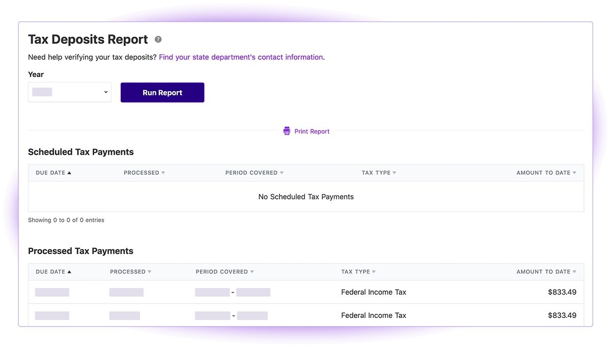User Interface of Patriot Payroll