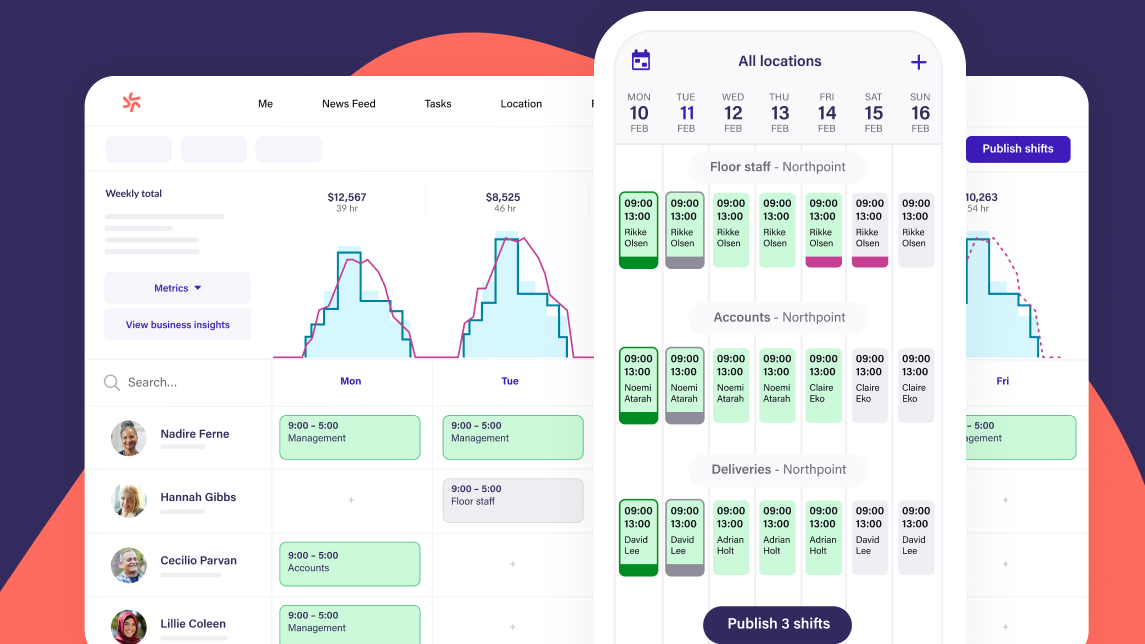 User Interface of Deputy