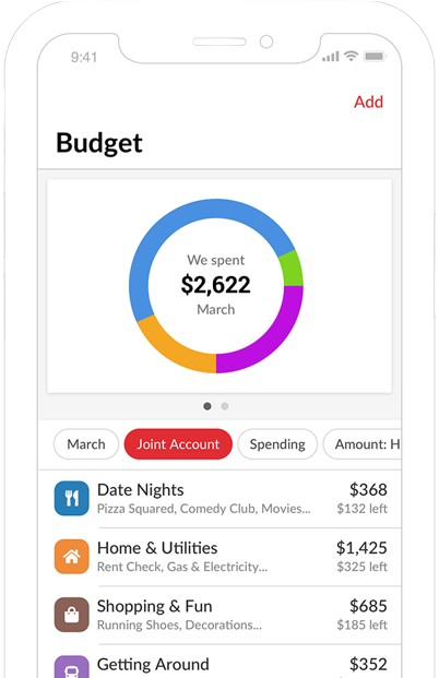 User Interface of Honeydue