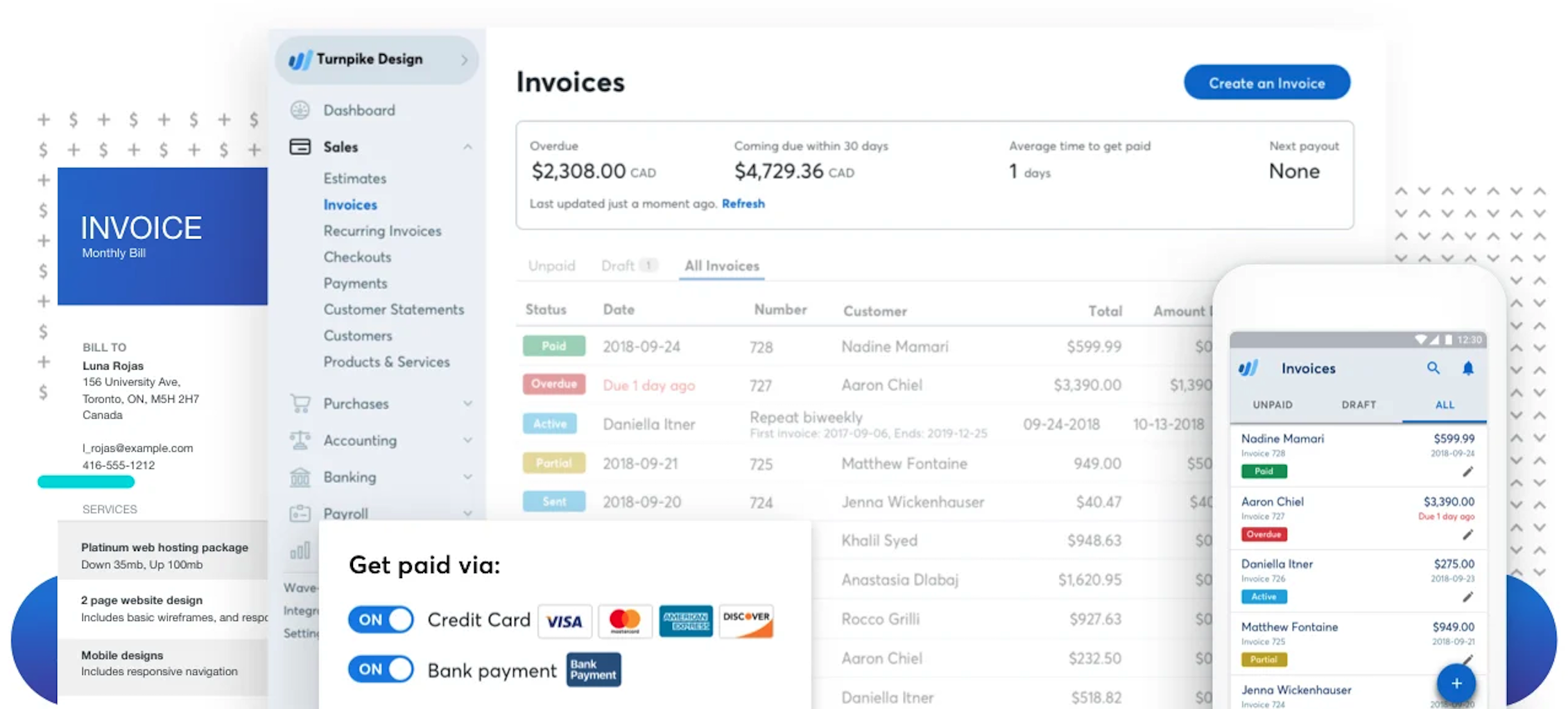 User Interface of Wave Accounting