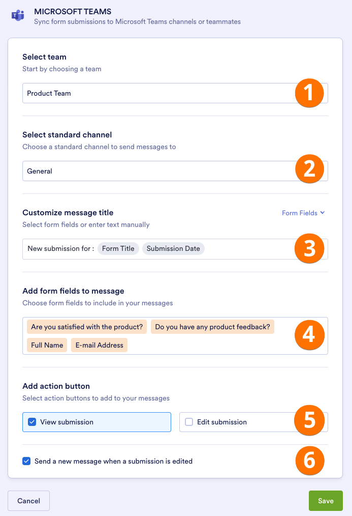 Available customization options of Microsoft Teams