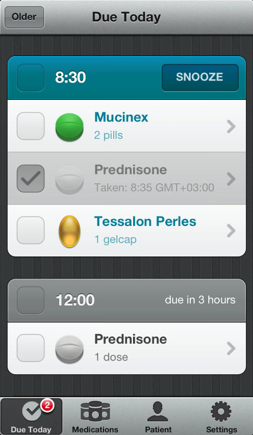 User Interface of Pillboxie