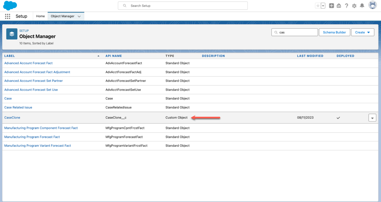 Viewing the Object in Object Manager 