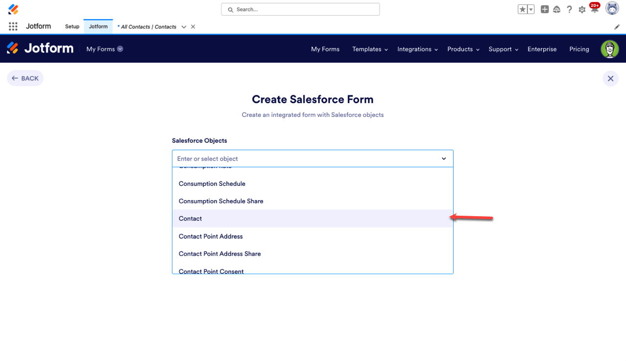Creating a Salesforce Form with Jotform in Salesforce AppExchange