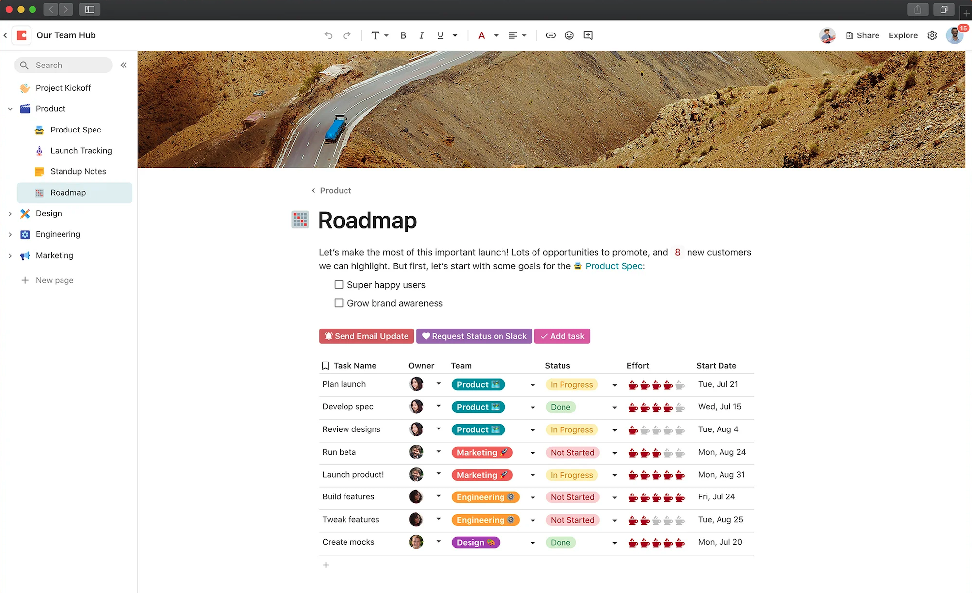 User Interface of Coda