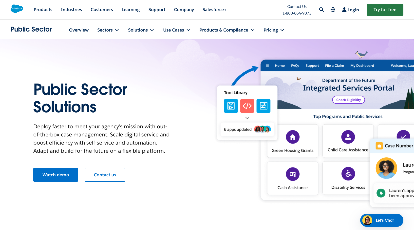 Salesforce Public Sector Landing Page