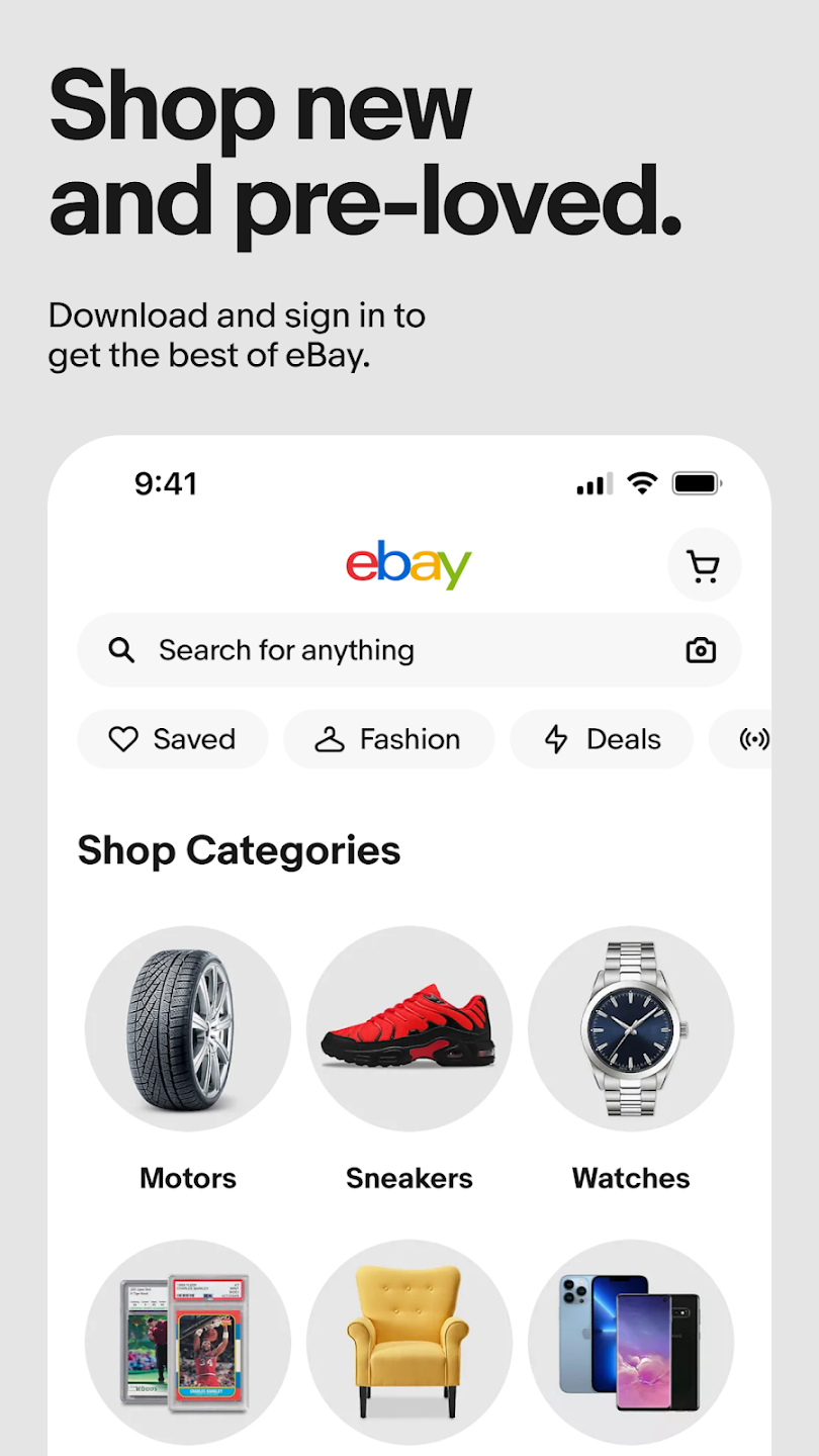 User Interface of eBay