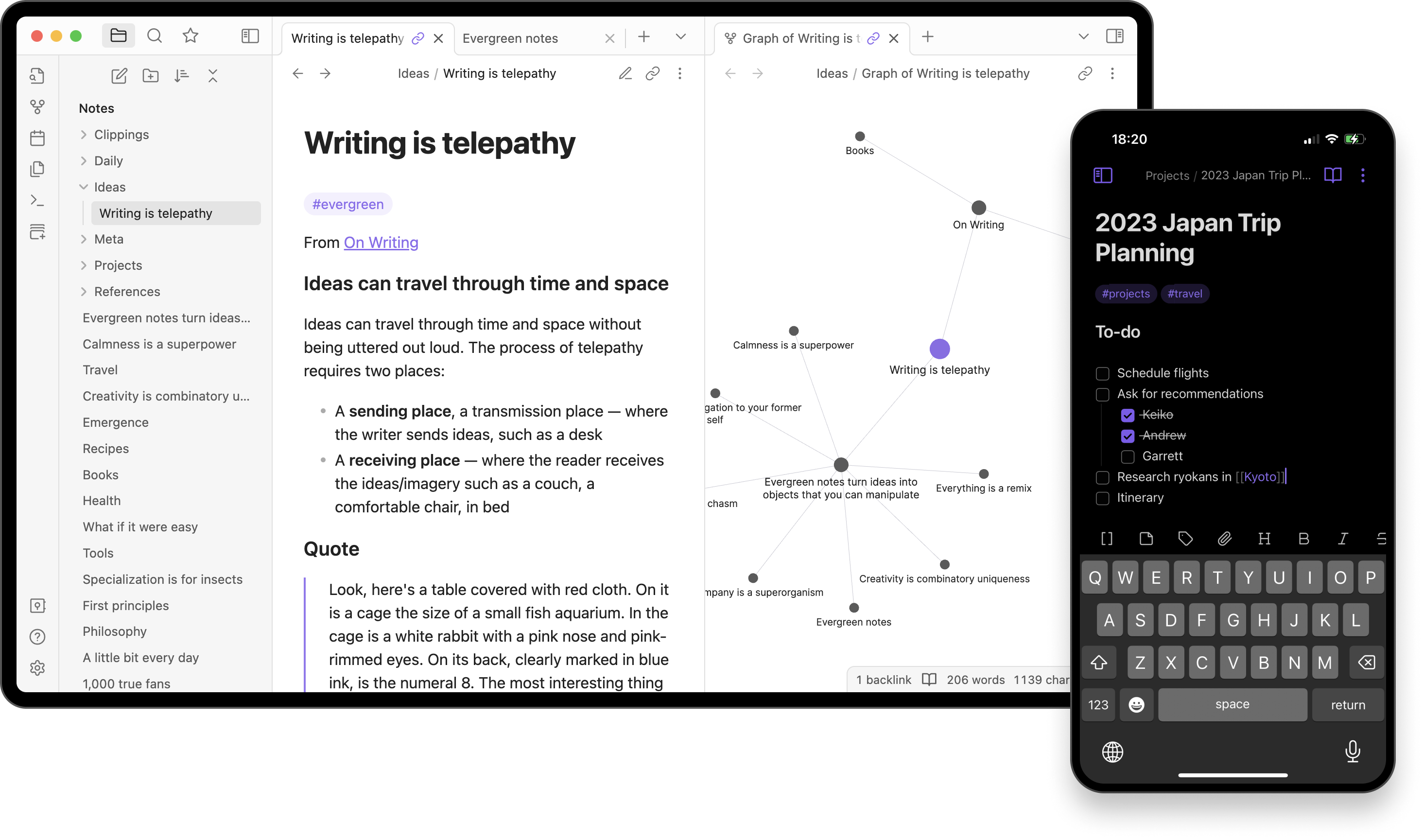 User Interface of Obsidian