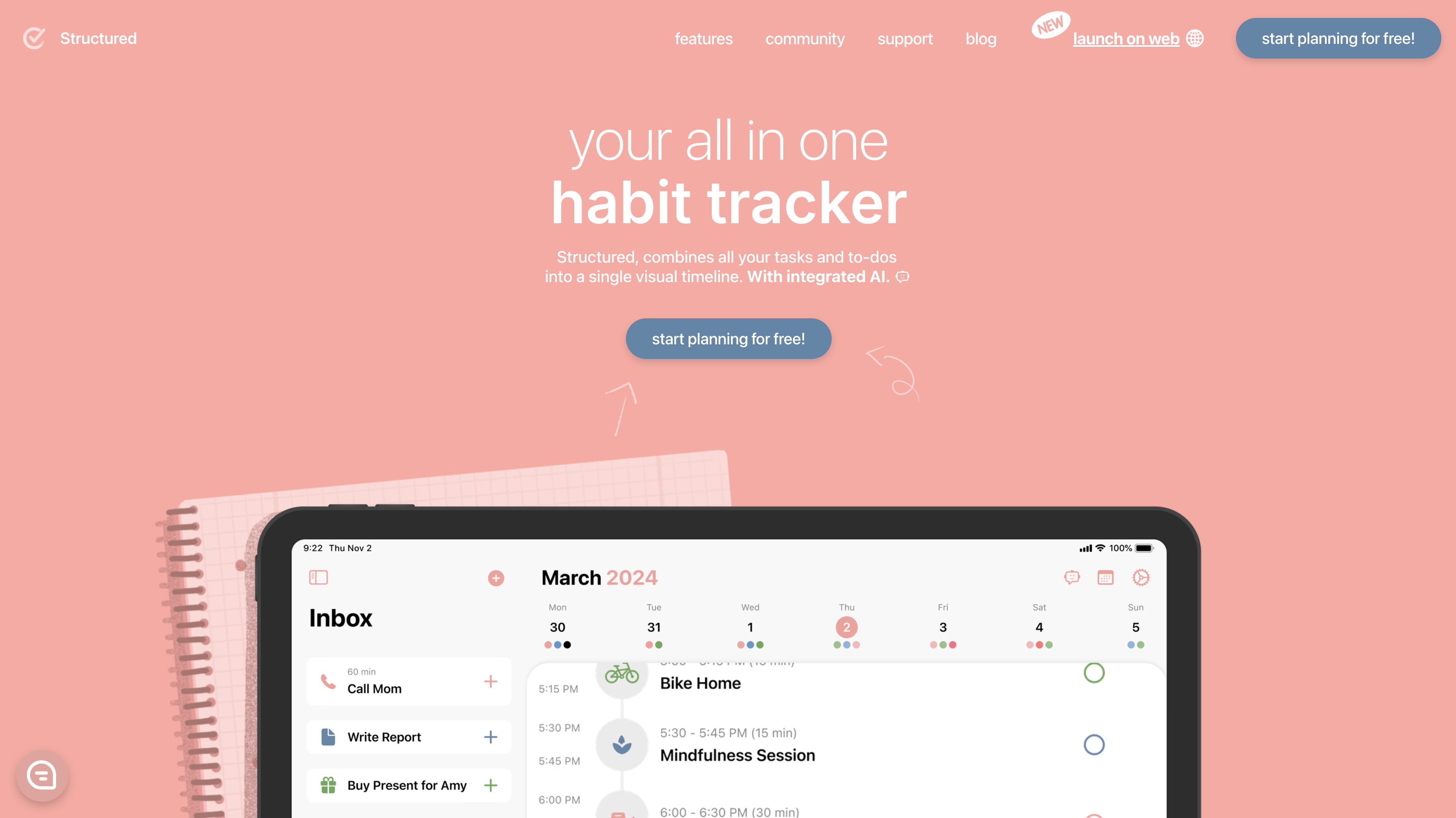 Structured Landing Page