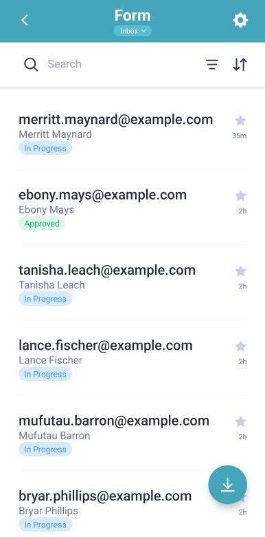 Tracking approval status in Jotform Mobile App