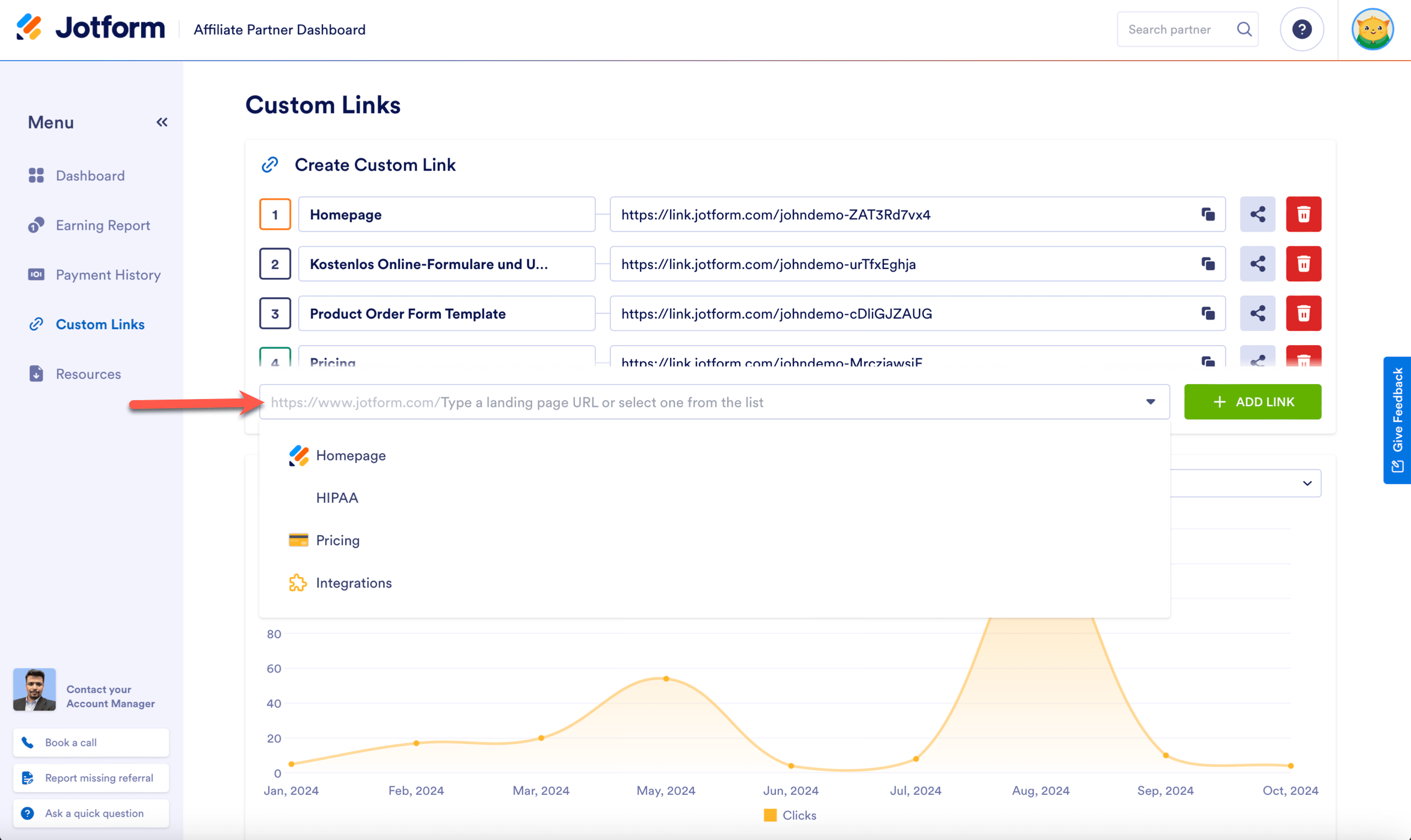 So erstellen und löschen Sie benutzerdefinierte Affiliate-Links in Ihrem Partner-Dashboard Image-2