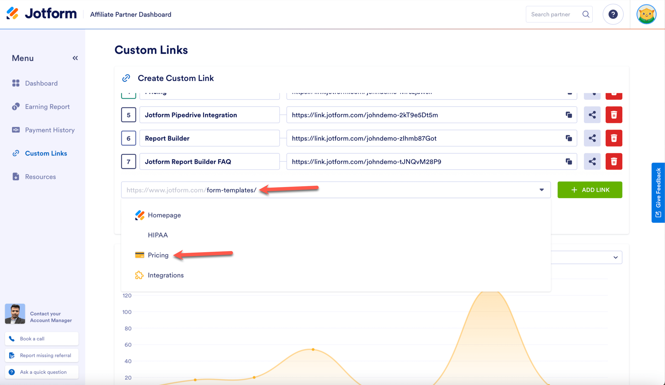 So erstellen und löschen Sie benutzerdefinierte Affiliate-Links in Ihrem Partner-Dashboard Image-3