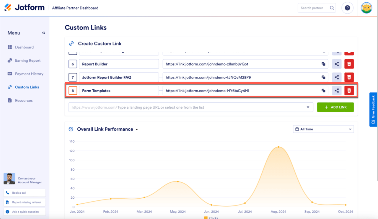 So erstellen und löschen Sie benutzerdefinierte Affiliate-Links in Ihrem Partner-Dashboard Image-4