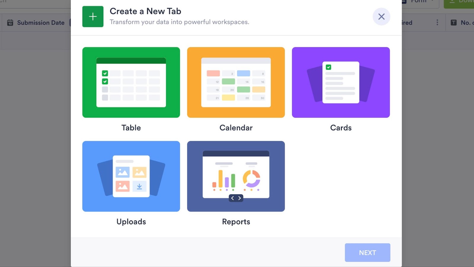 Create a New Tab Window in Jotform Tables