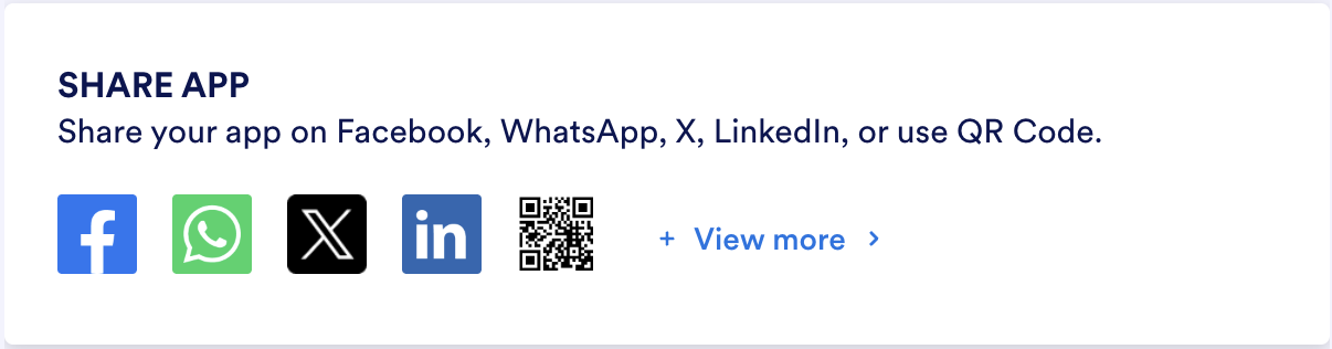 Share App Options in Jotform App Builder
