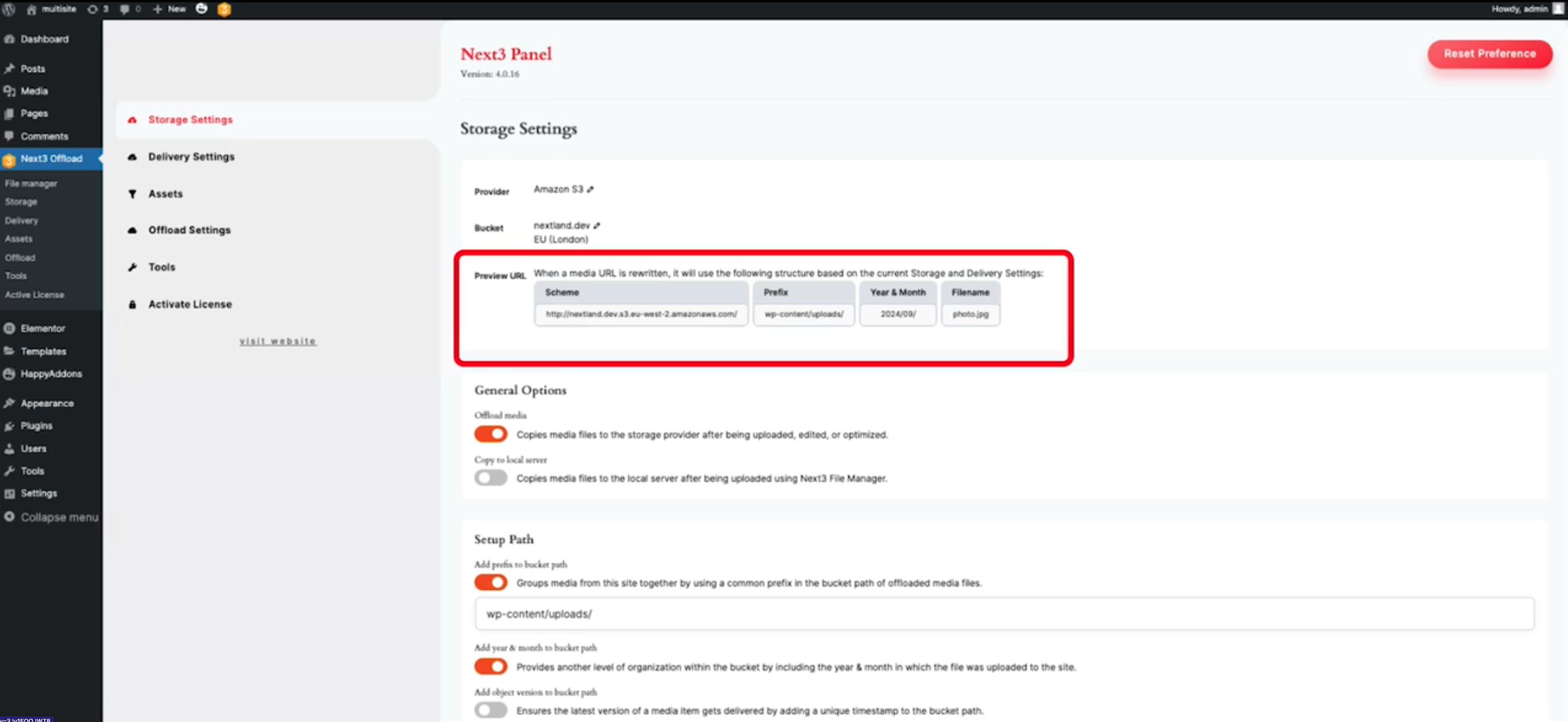 User Interface of Next3 Offload