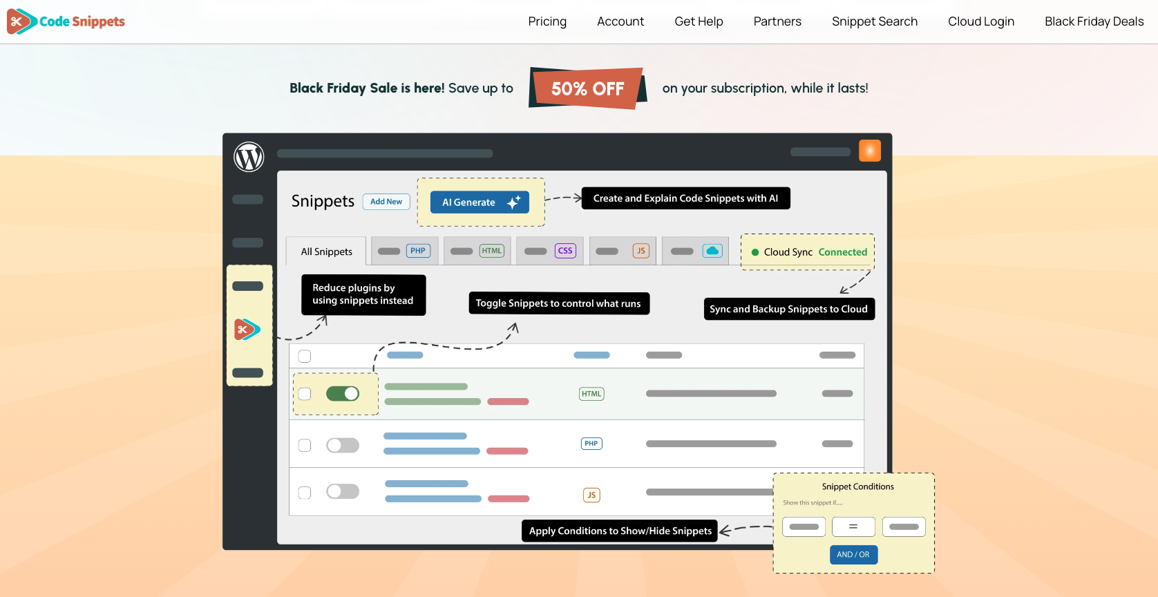 CodeSnippets Landing Page