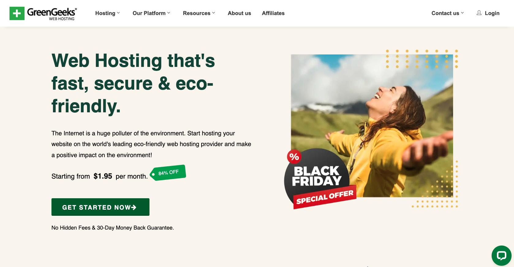 Greengeeks Landing Page