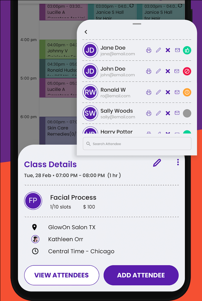 User Interface of Picktime