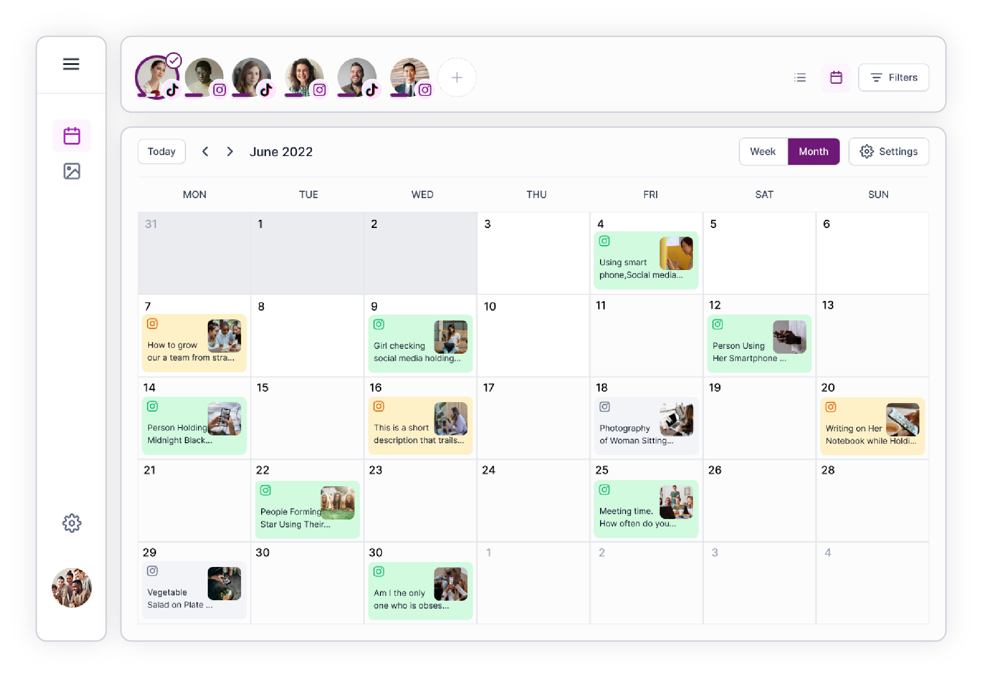 User Interface of Planly