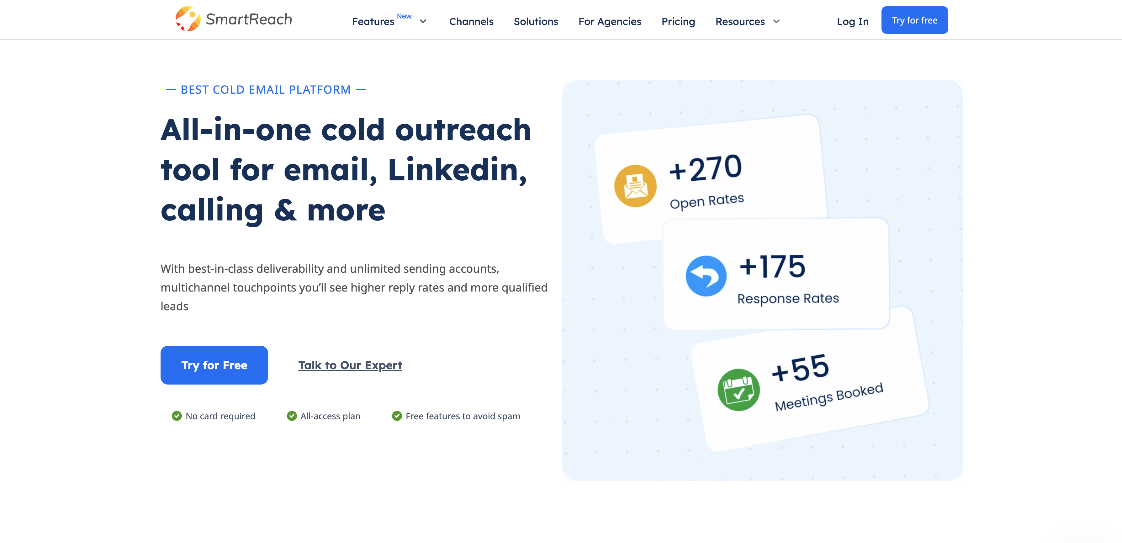 SmartReach Landing Page