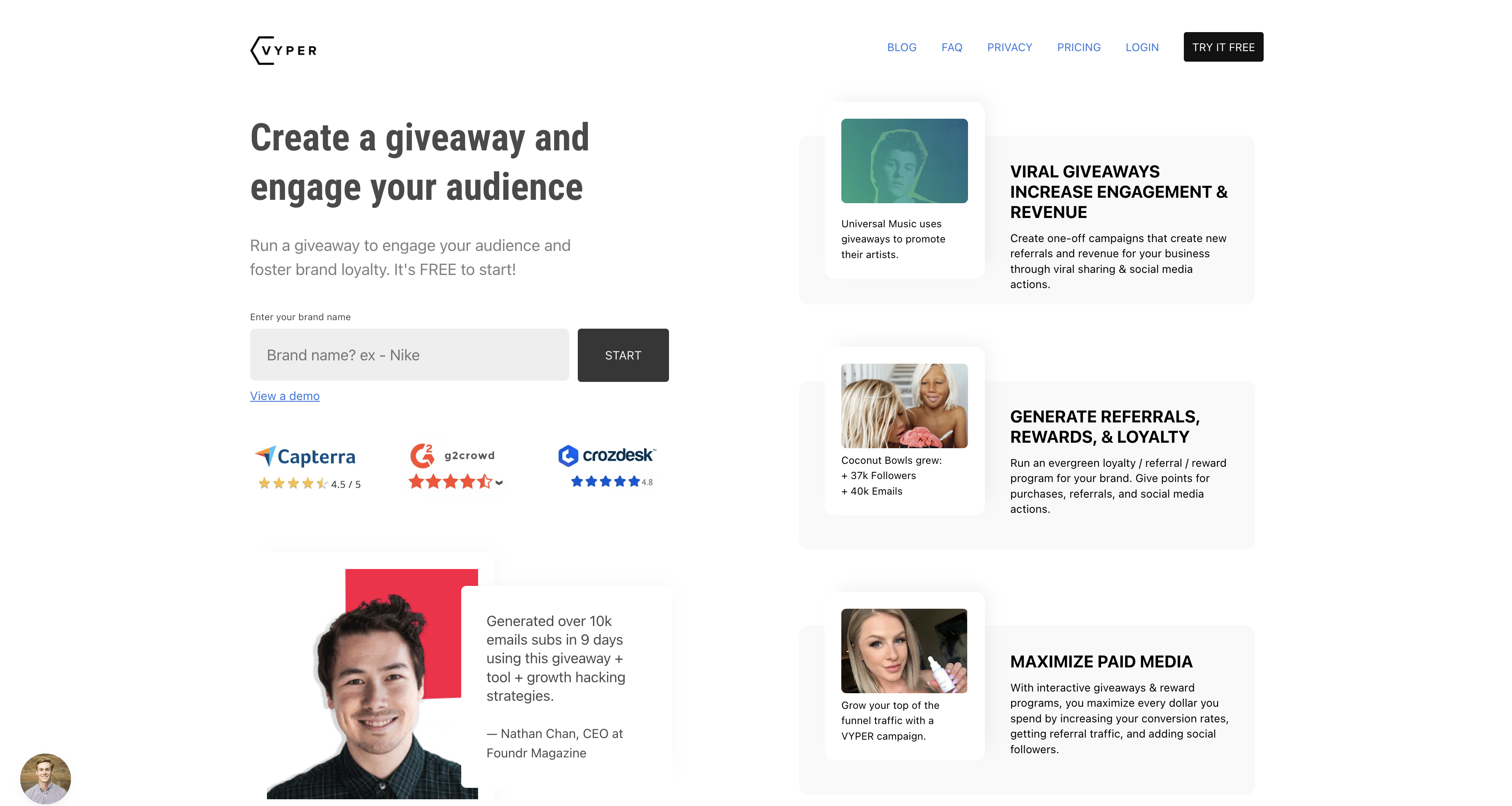 Vyper Landing Page