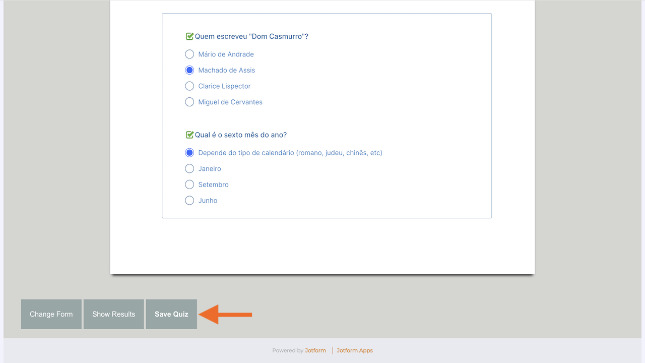 Como usar a ferramenta Quiz Form - 6