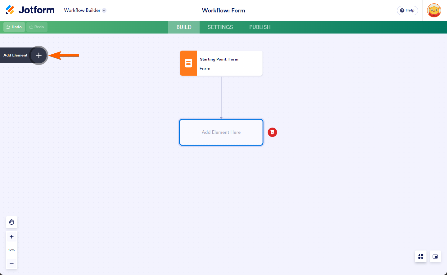 Add Element in Jotform Workflows