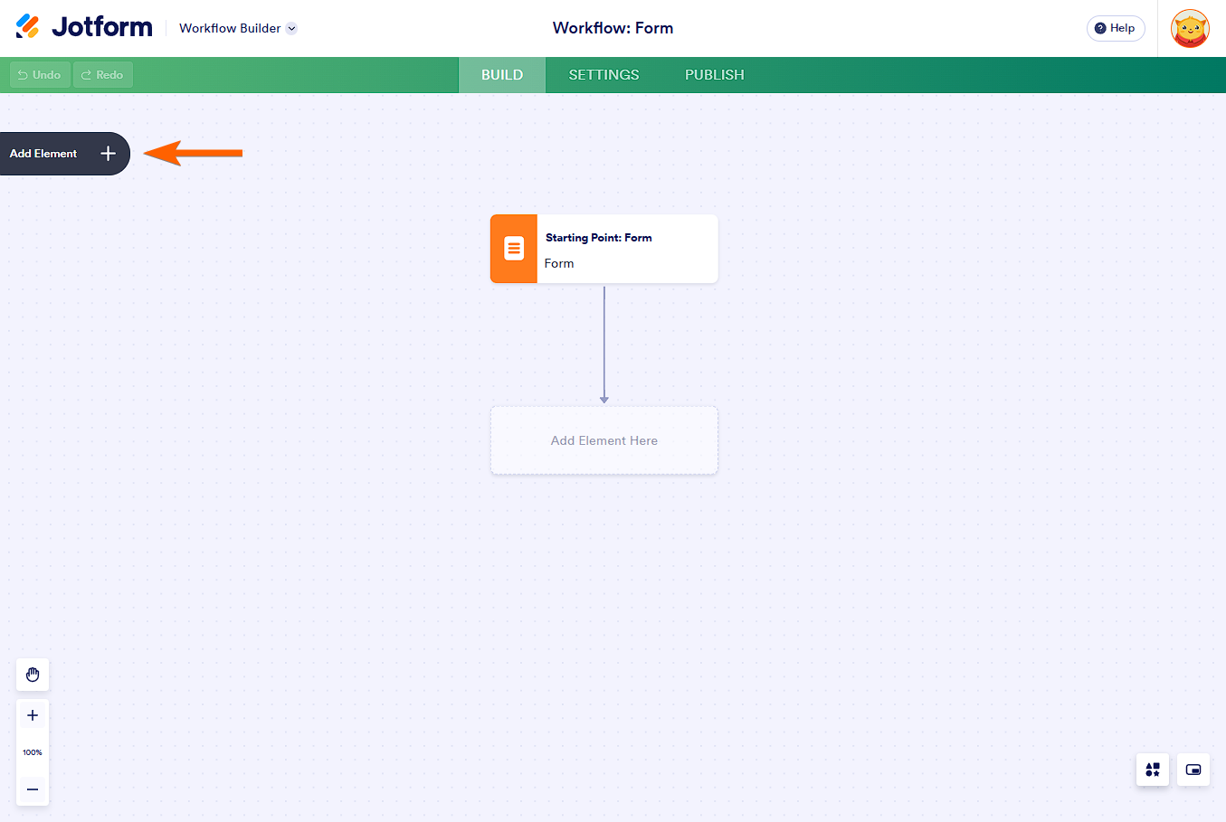 Add Element in Jotform Workflows