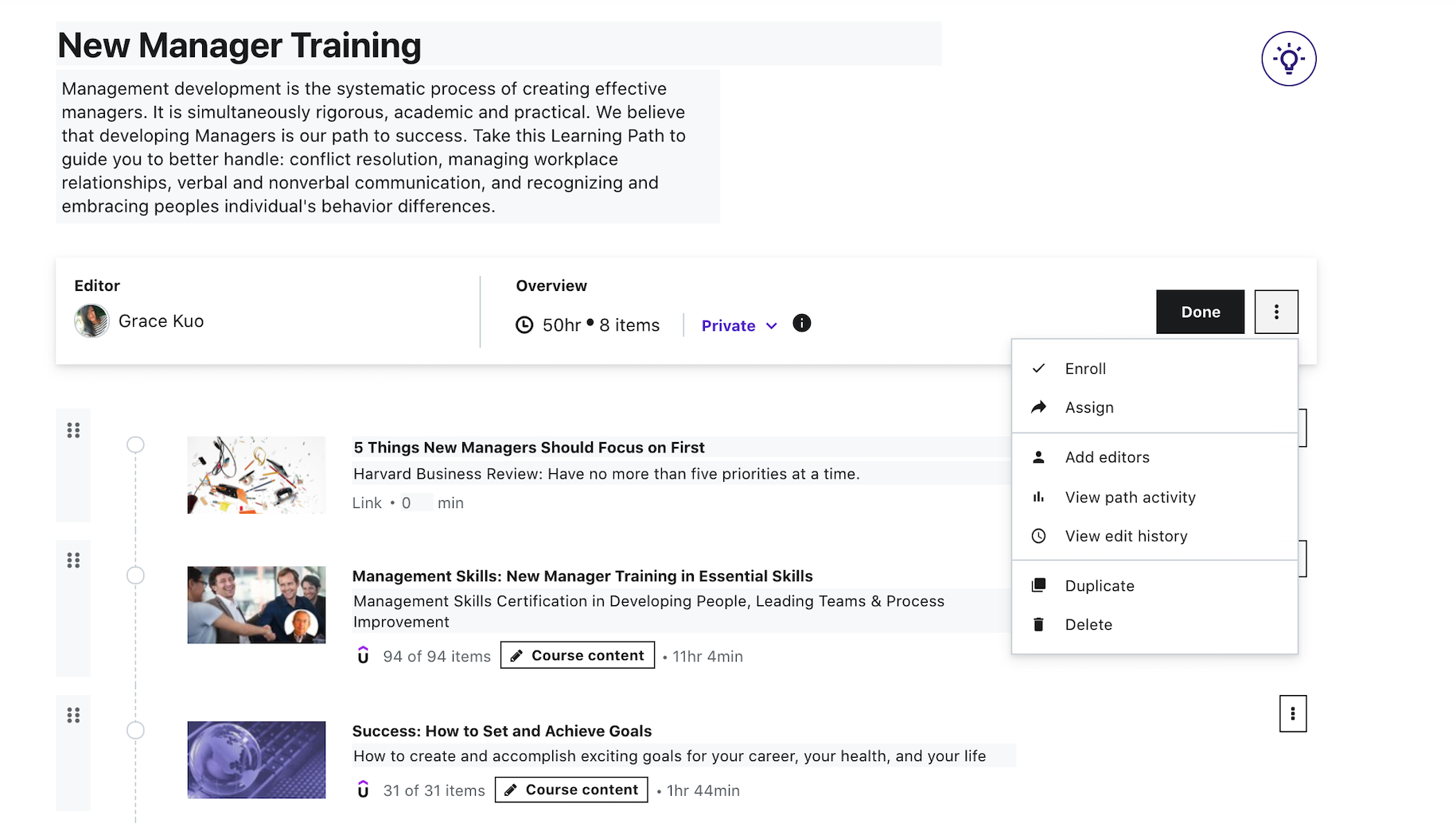 User Interface of Udemy