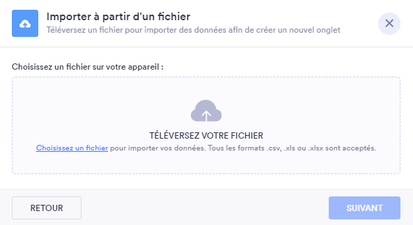 Image de la page « Téléversements »