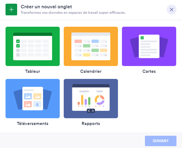 Image de la page de création d’un nouvel onglet