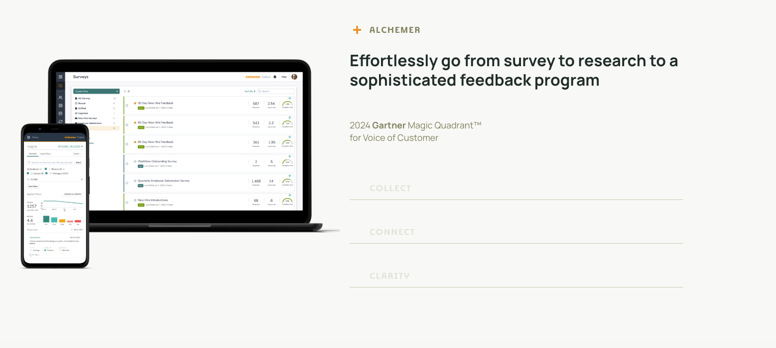 Alchemer landing page