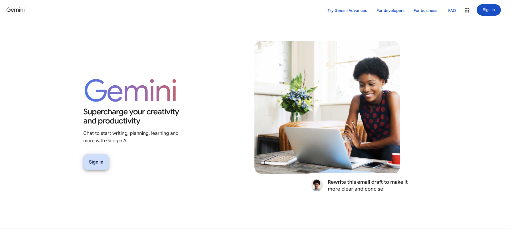 Gemini'nin Ana Sayfası
