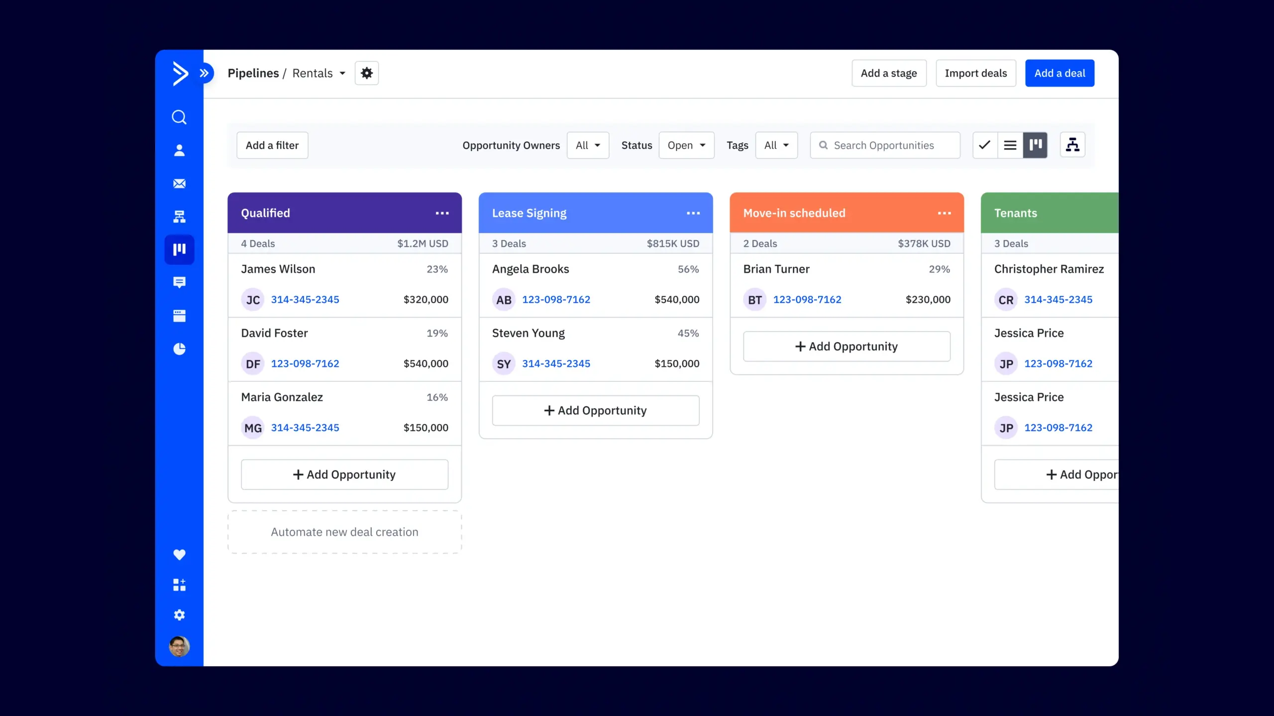 User Interface of ActiveCampaign