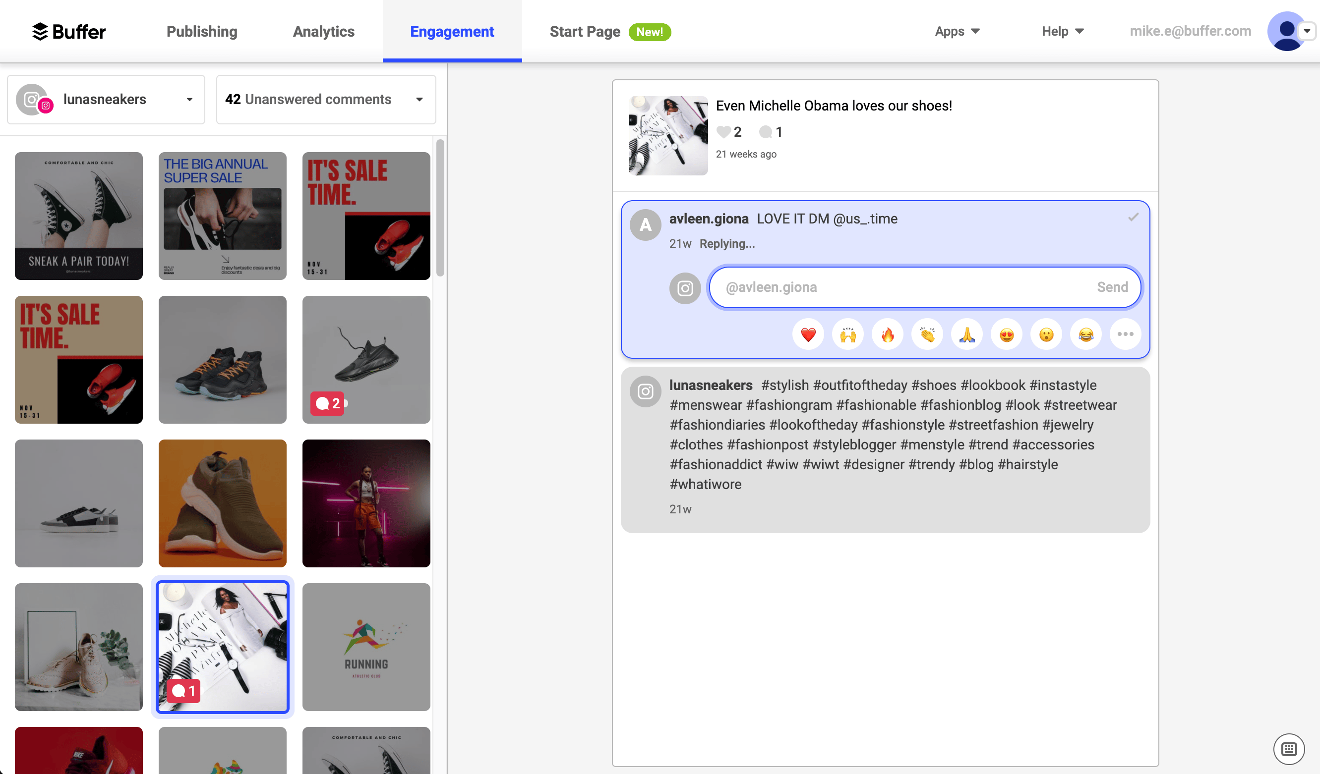 User Interface of Buffer