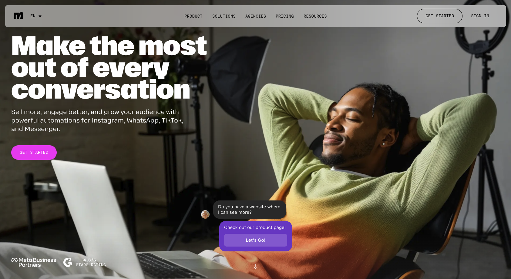 Manychat Landing Page
