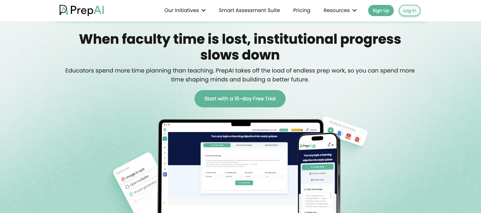 PrepAI Landing Page