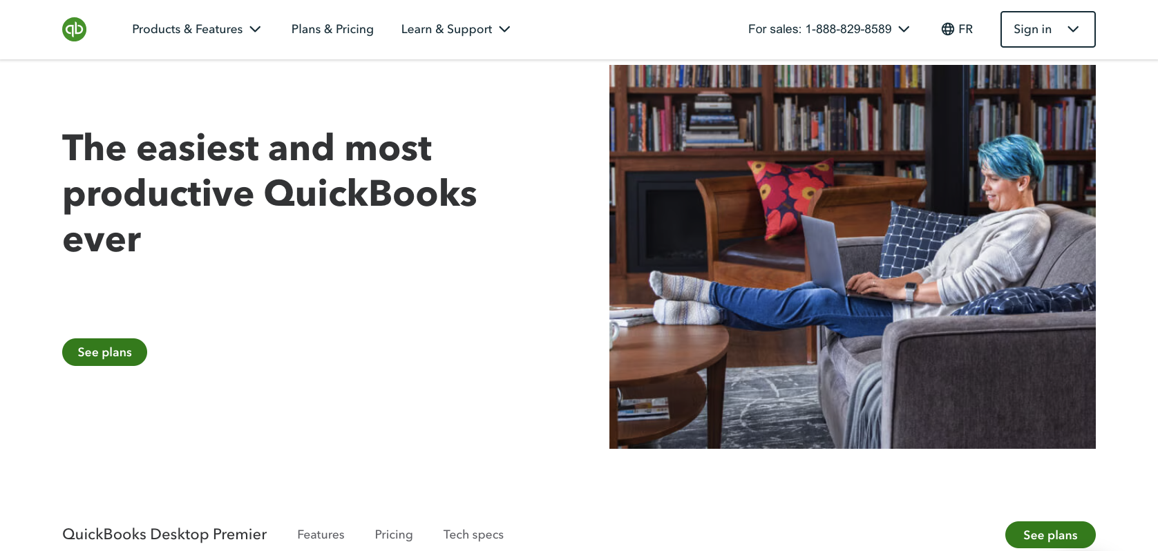 QuickBooks Premier Landing Page