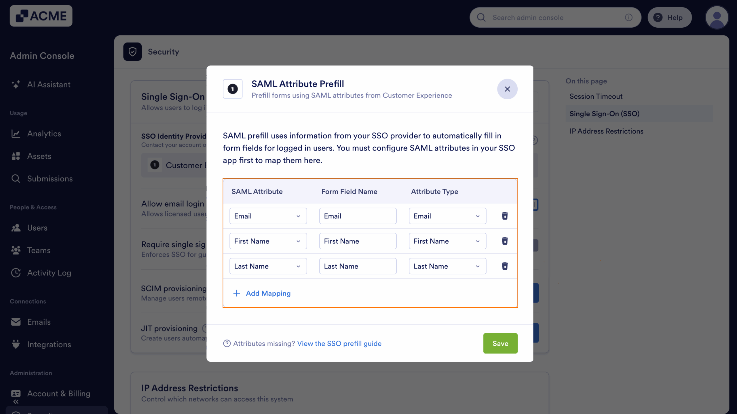 How to Configure SAML Attributes for OneLogin SSO Prefill Image-13