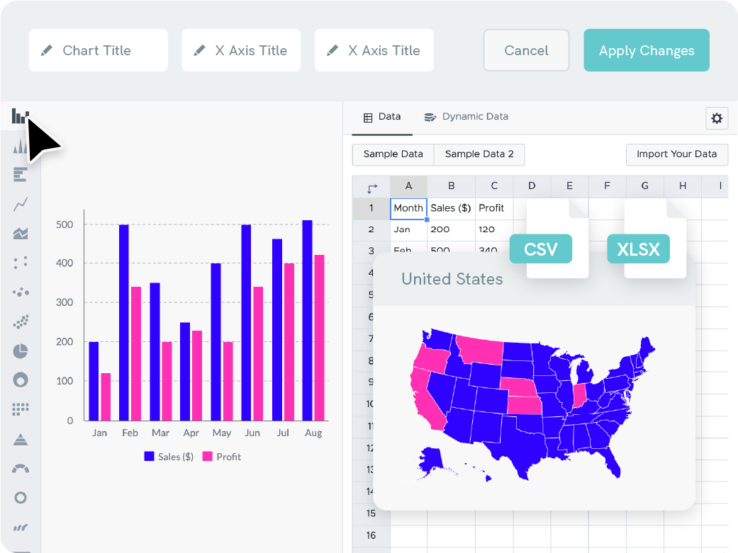 user interface of picktochart
