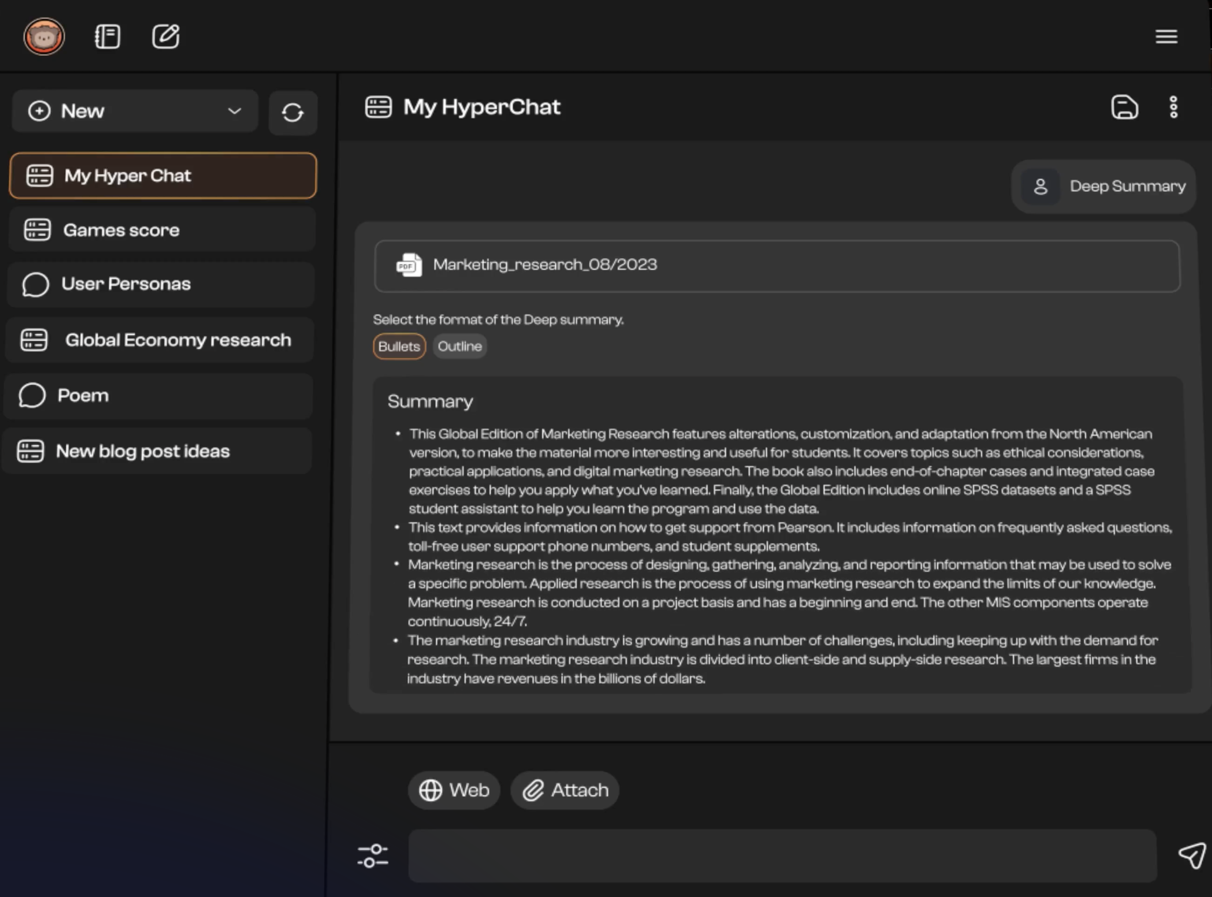Bearly user interface