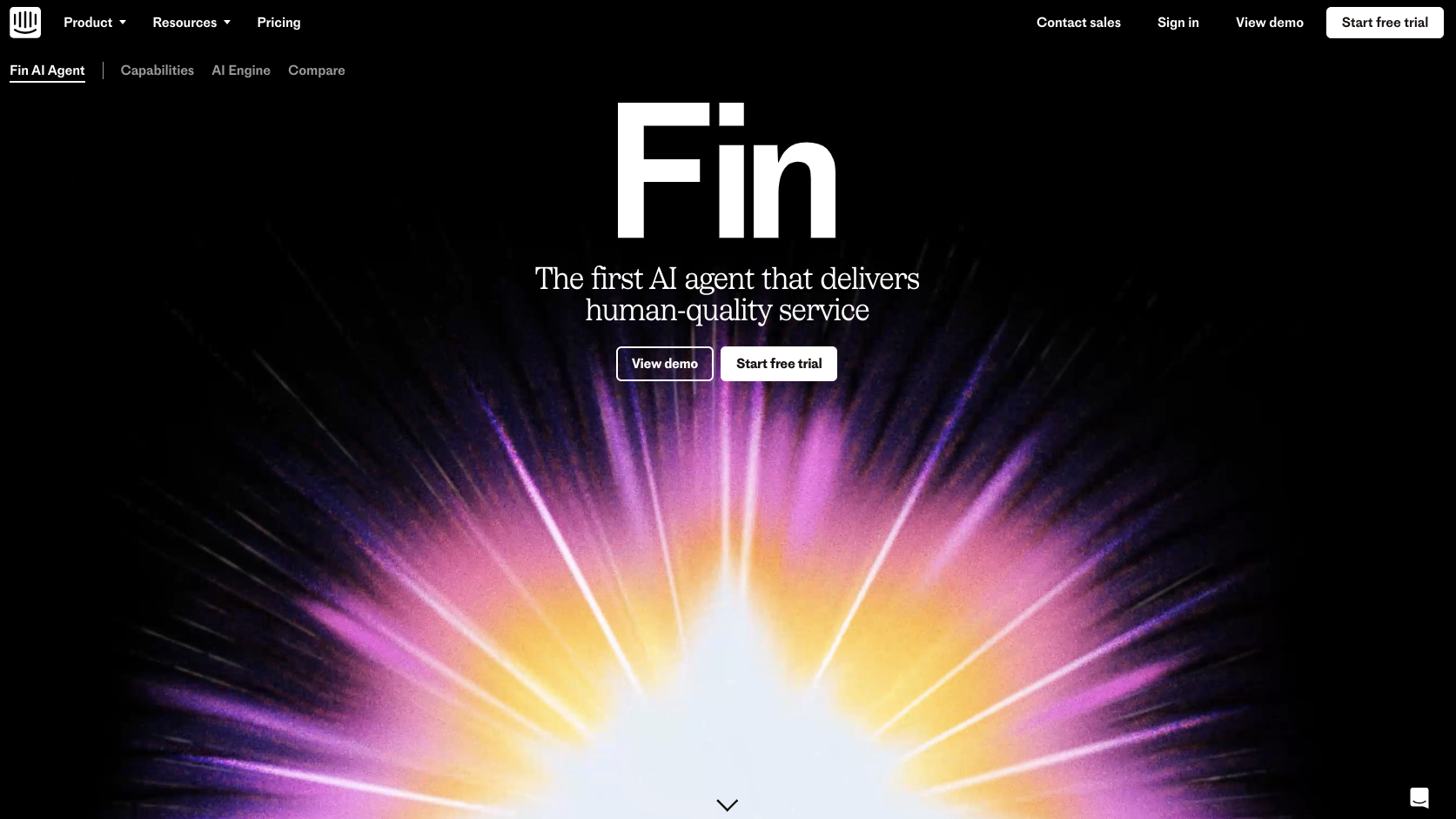 Fin AI Landing Page