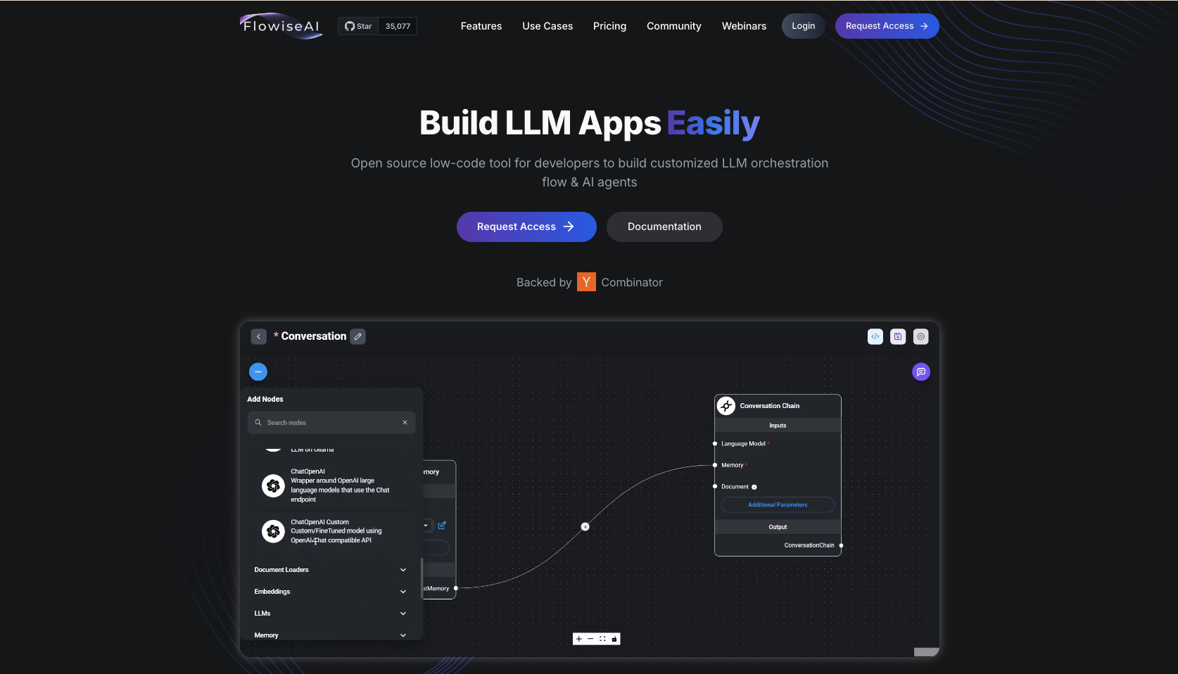 FlowiseAI Landing Page