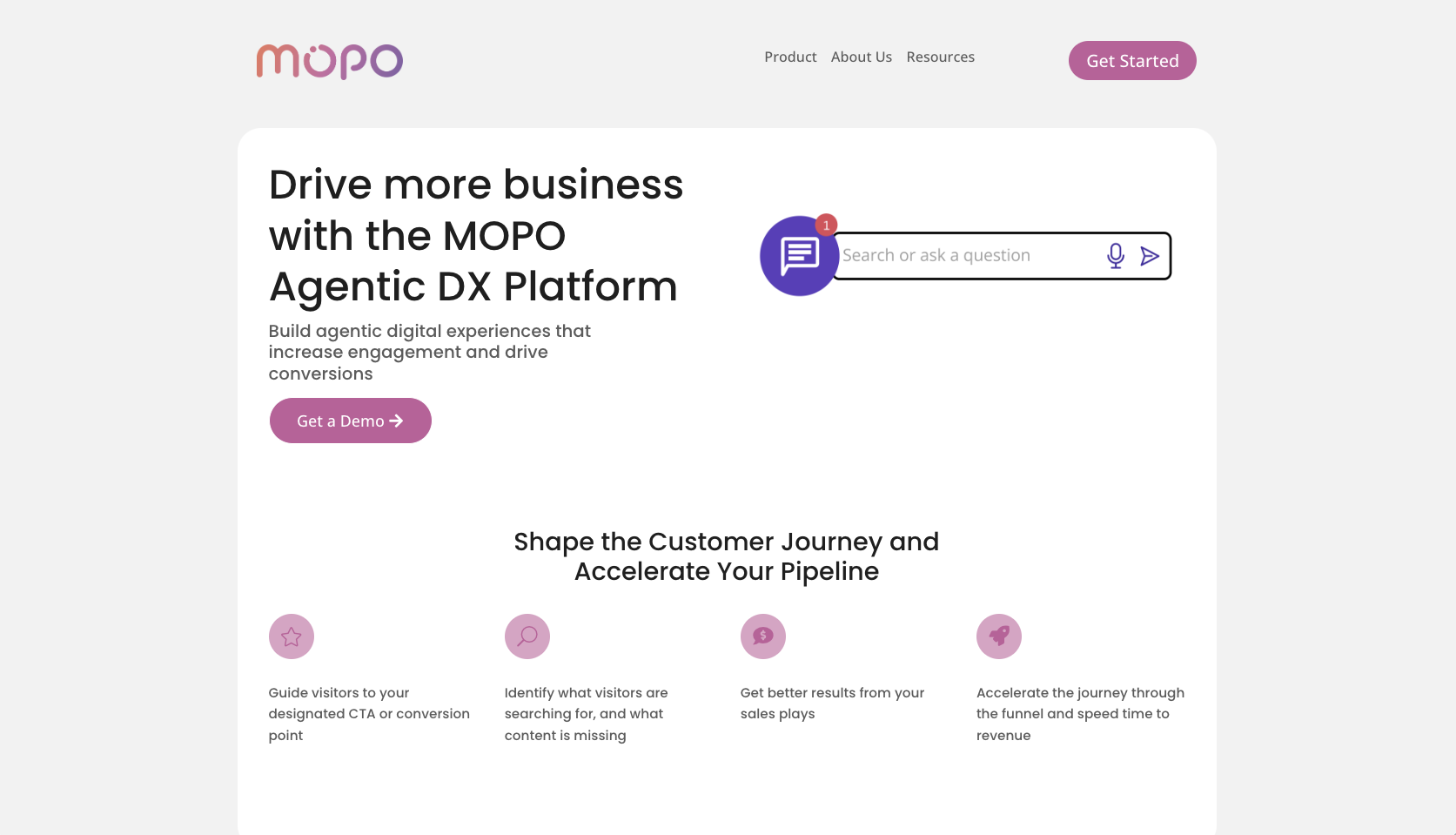 Mopo Landing Page