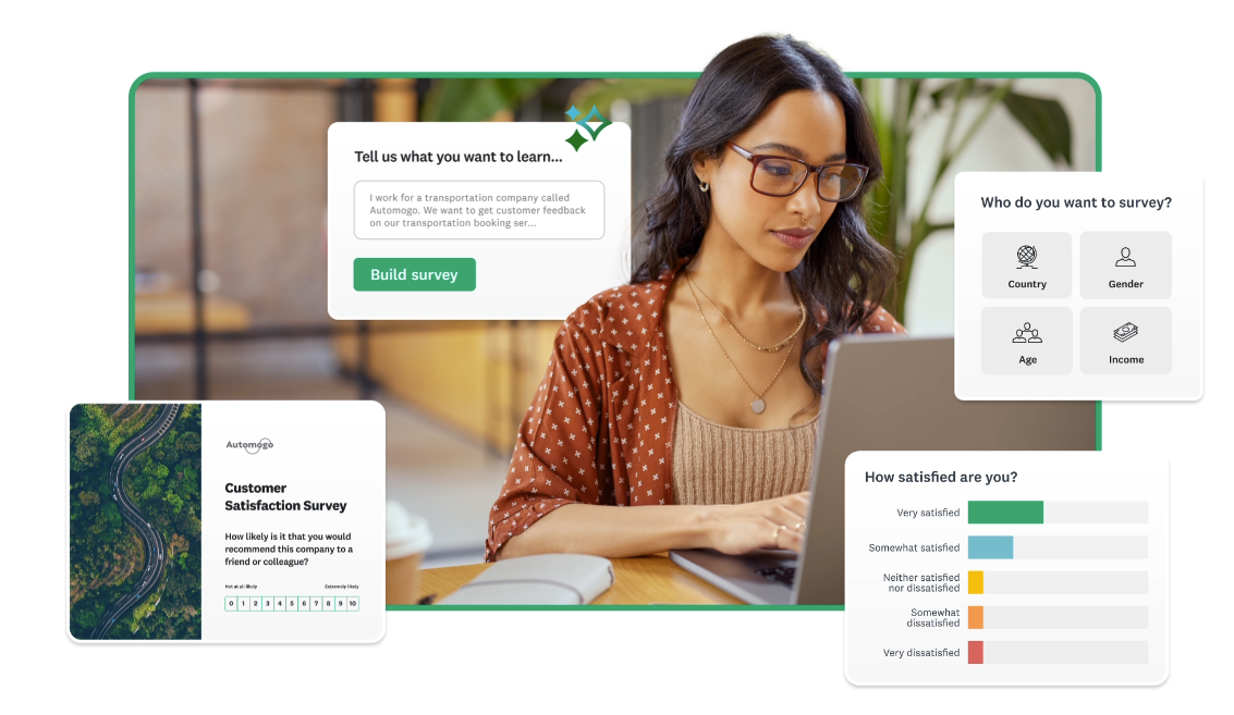 User Interface of SurveyMonkey