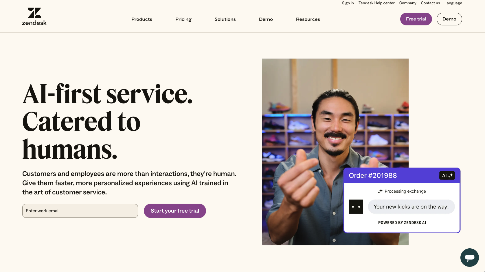 Zendesk AI Landing Page
