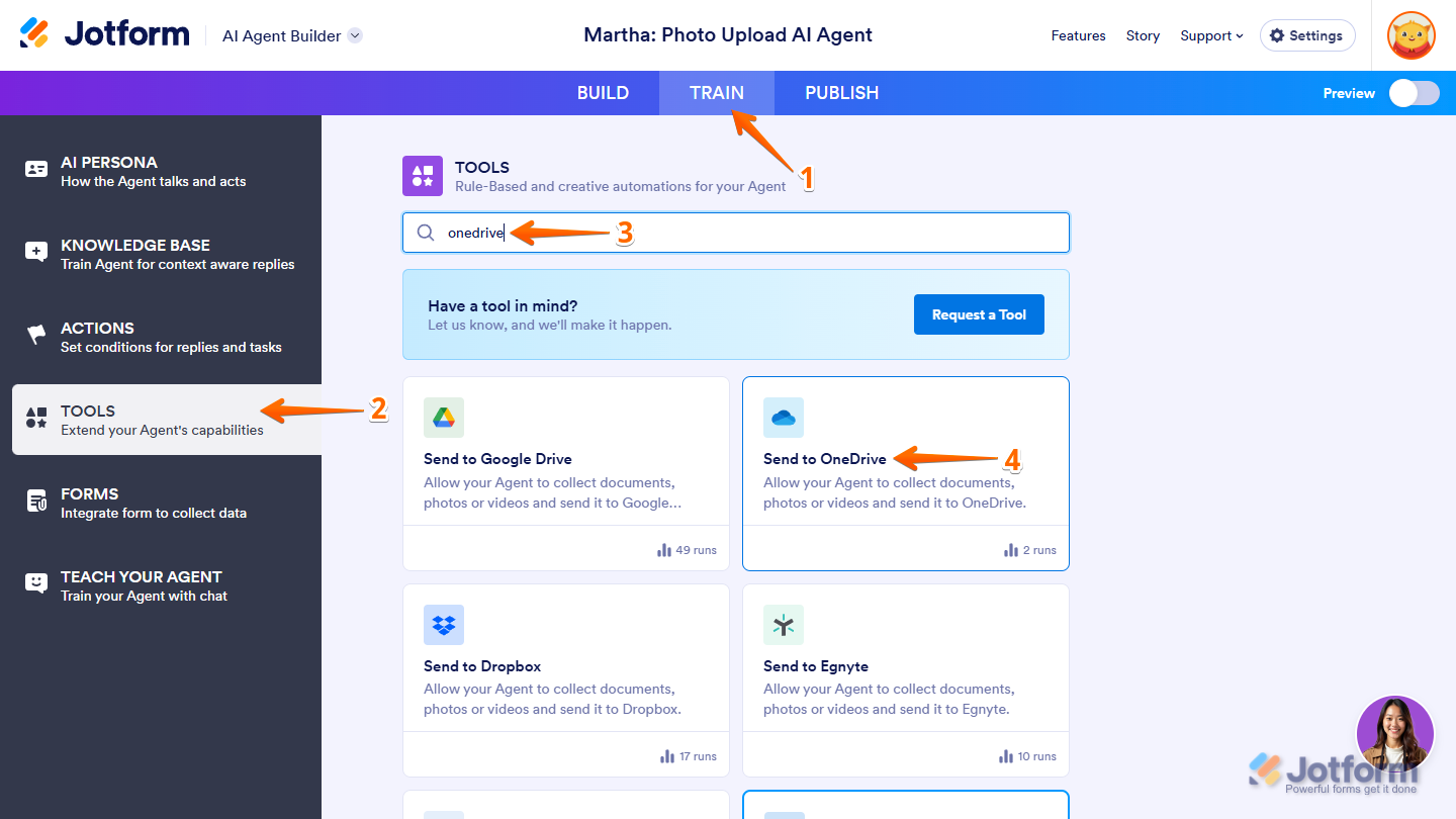 How to Integrate Jotform AI Agents with OneDrive Image-1