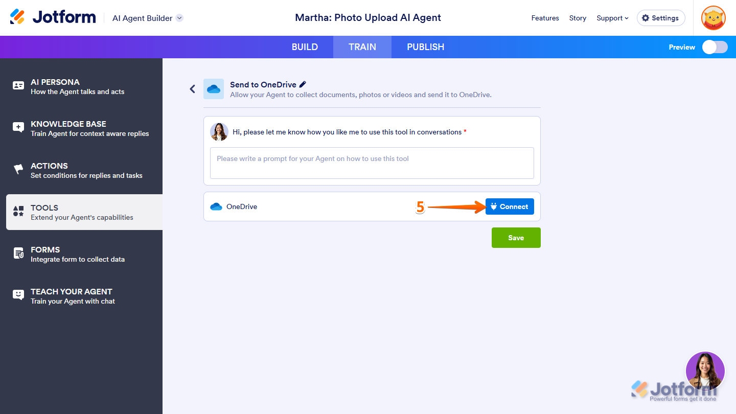 How to Integrate Jotform AI Agents with OneDrive Image-2